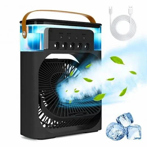 Portable Air Conditioner Fan 3 Wind Speeds 600ml Air Humidifier 7s LED Night Light Personal Cooling Fan Air Cooler Ice Air Cooler Fan Sprays 2 Year Warranty