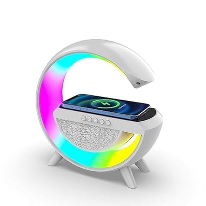 New Multi-Function Bluetooth Table Lamp with Wireless Charger Speaker Alarm Clock App Control