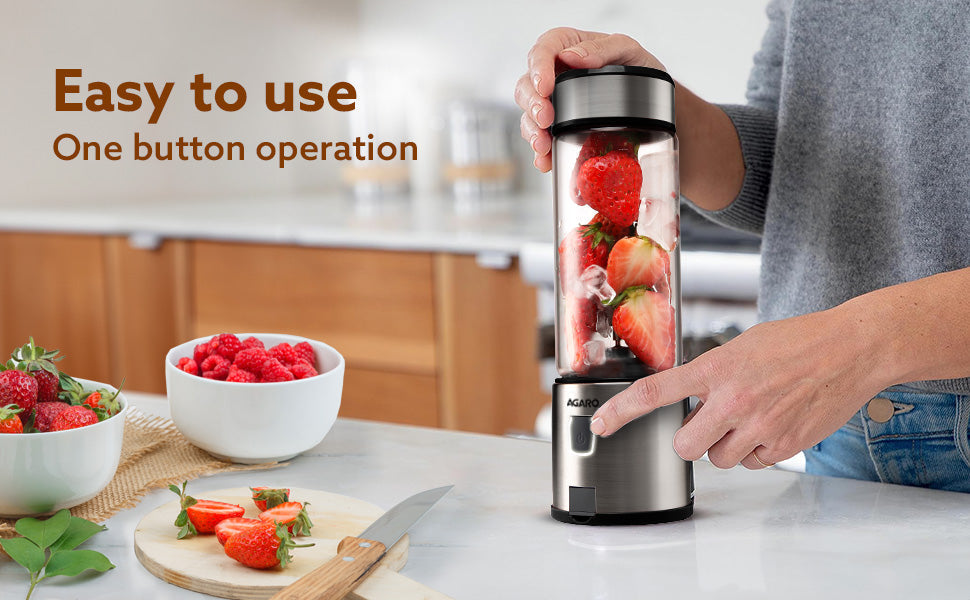 Portable USB Rechargeable Mini Juicer Blender,Electric Juicer Bottle For Smoothies and Juices, Mixer Juicer that Crushes Ice,