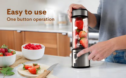 Portable USB Rechargeable Mini Juicer Blender,Electric Juicer Bottle For Smoothies and Juices, Mixer Juicer that Crushes Ice,