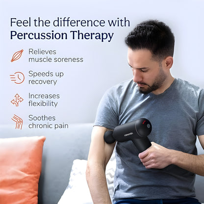 Massager Gun For Full Body Massager [4 Headsl] 6 Speed Mode Massager for Full Body Pain Relief, Muscle Relaxation of Neck, Shoulder, Back, Foot for Men & Women, Black.