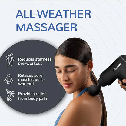 Massager Gun For Full Body Massager [4 Headsl] 6 Speed Mode Massager for Full Body Pain Relief, Muscle Relaxation of Neck, Shoulder, Back, Foot for Men & Women, Black.