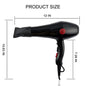 Hot and Cold Hair Dryer With Temperature Setting
